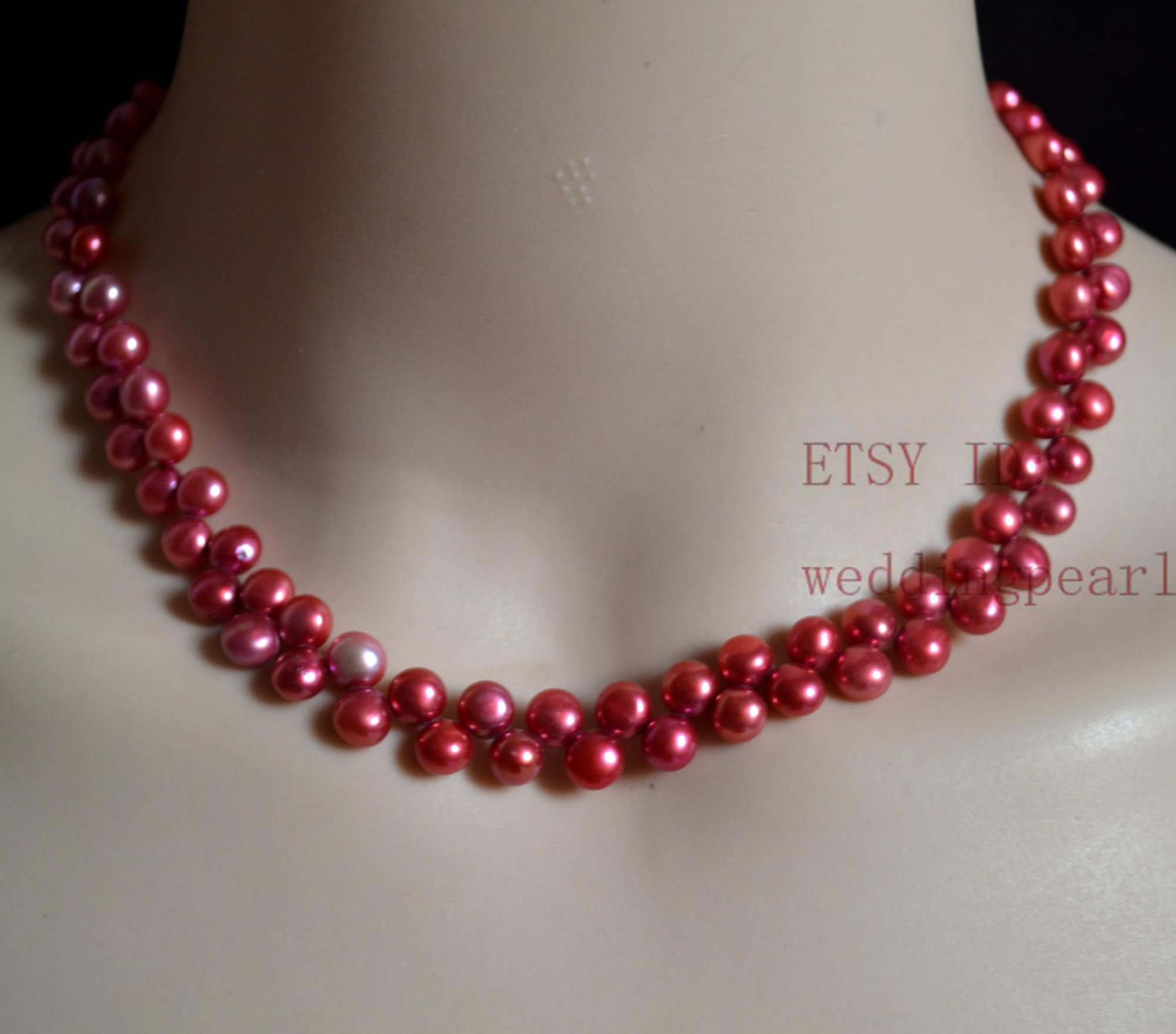 Red pearl jewellery best sale