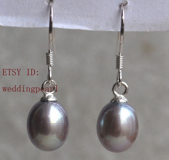 Stunning Grey Crystal Pearl Long Drop Dangly Handmade Silver Earrings –  Alison Lush Jewellery