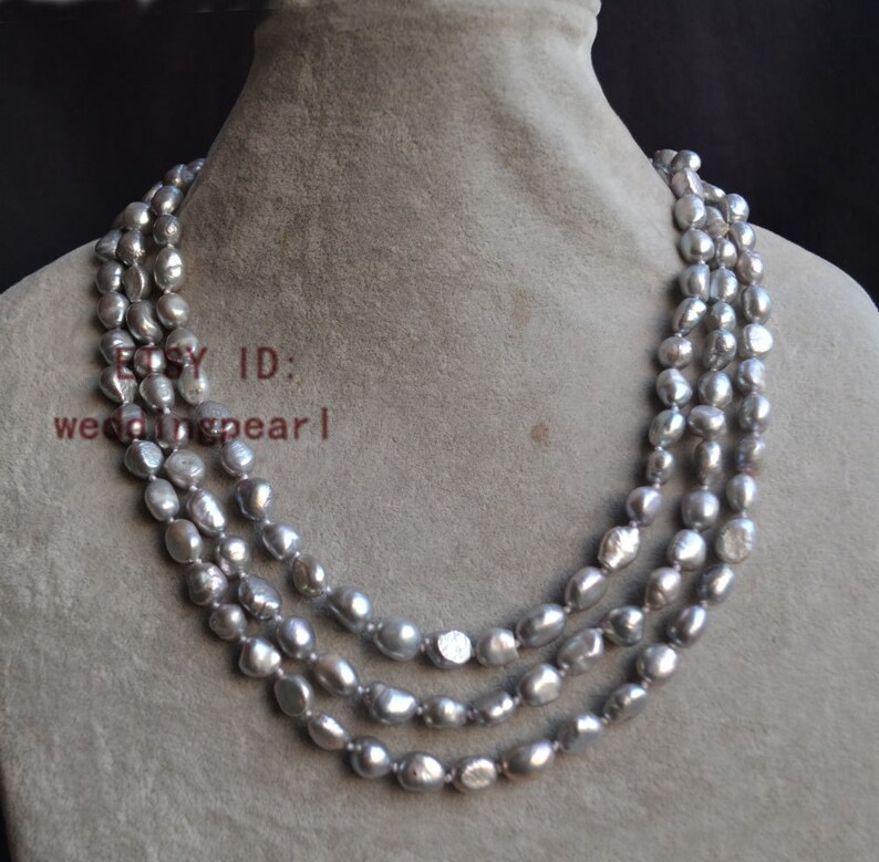 52/" 5-6mm Multi Color Baroque Freshwater Pearl Necklace Fashion Jewelry