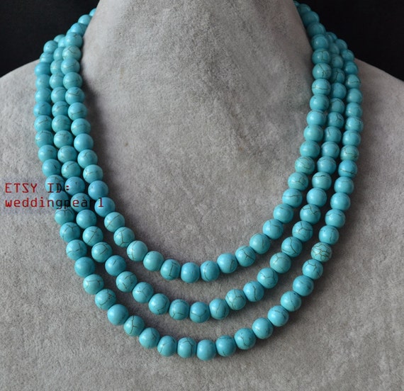 Fake turquoise necklace sale