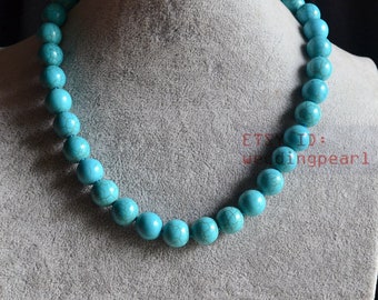 Single strand turquoise best sale necklace
