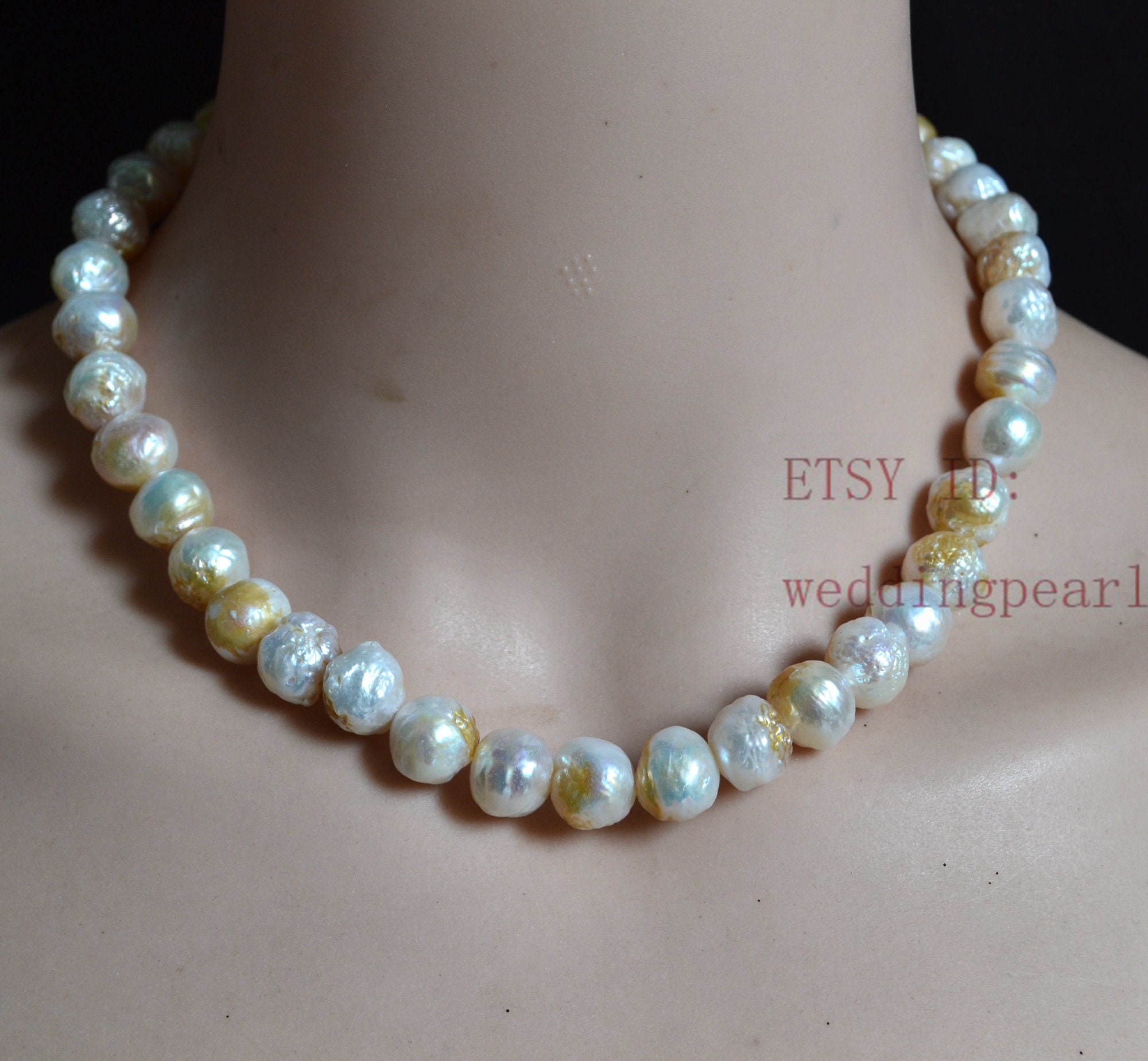 oyster baroque pearl necklace