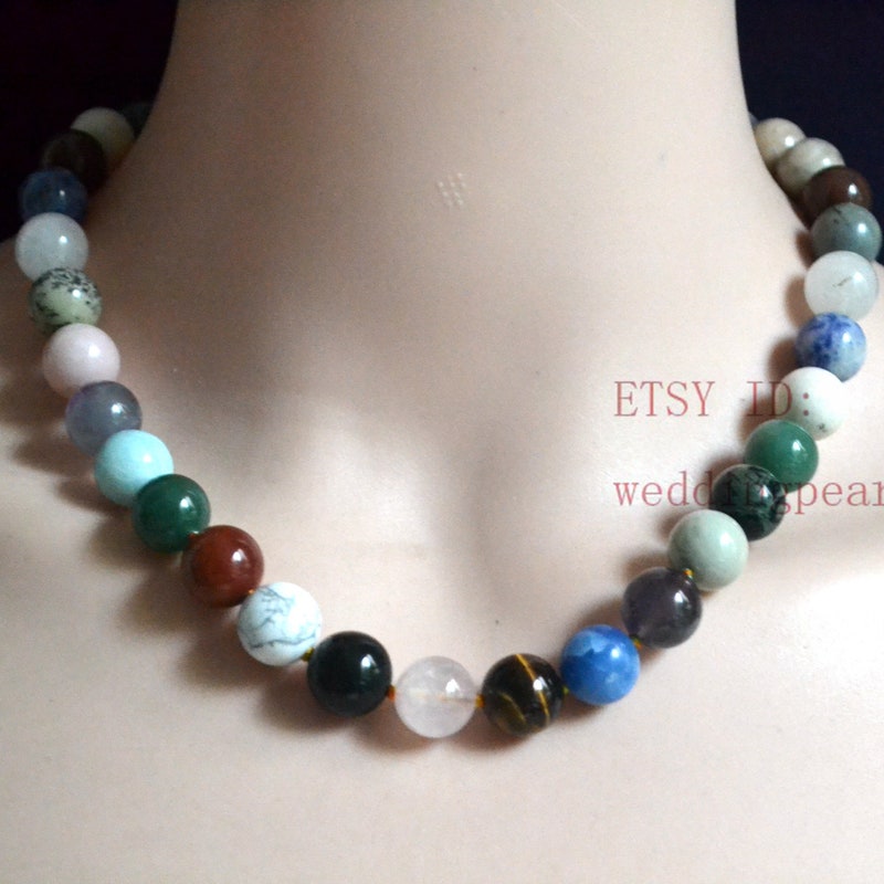 Round Trade Bead Necklace - Solid