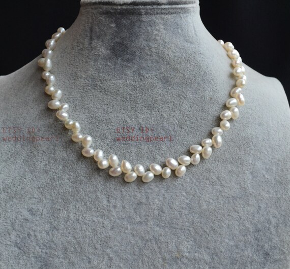 Real pearl choker necklace deals