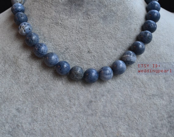 Navy and coral necklace sale
