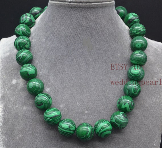 Malachite Chain Necklace – KerrieBerrie Beads & Jewellery