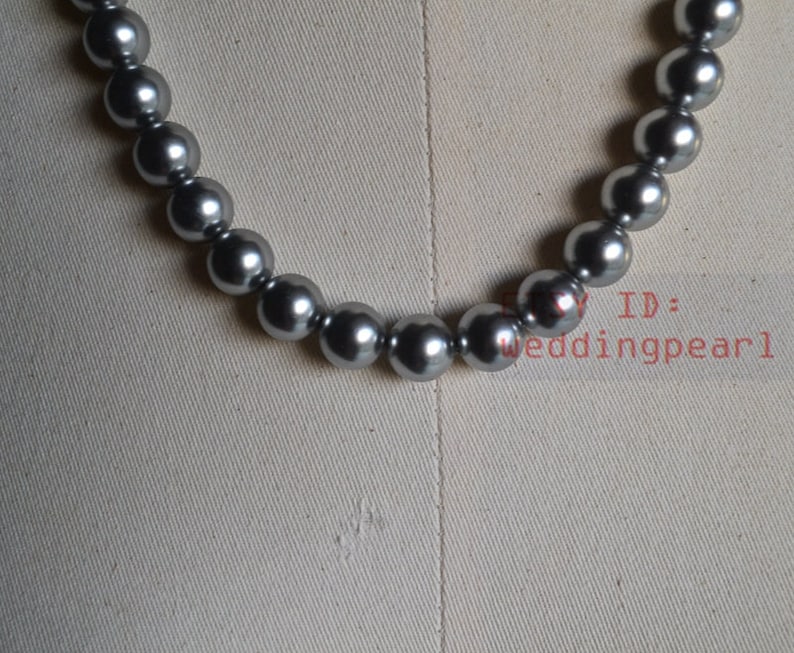 mother necklace,statement necklace bridesmaids necklace larger gray pearl necklaces 12mm mother of pearl necklaces big pearl necklaces