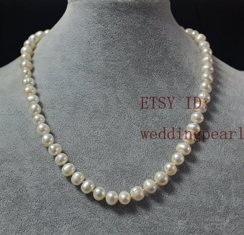 Real Pearl Necklace Genuine Pearl 