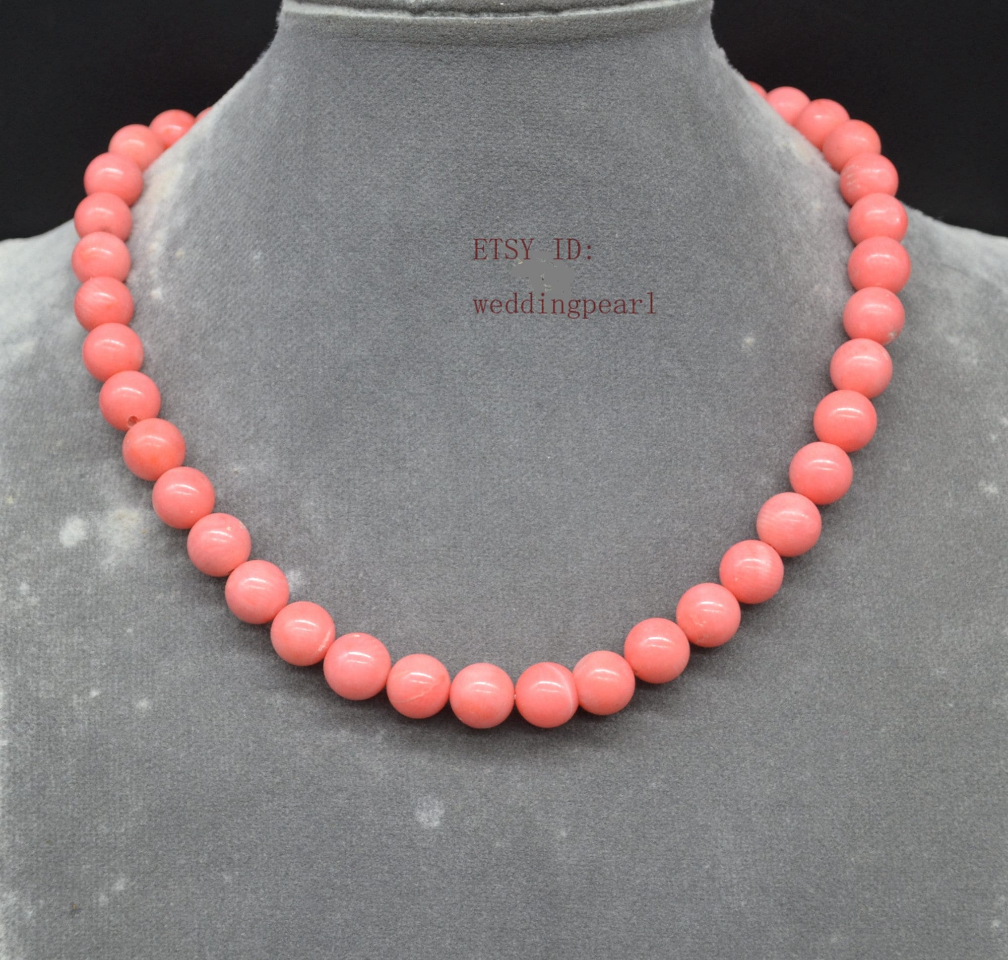 Genuine pink on sale coral necklace