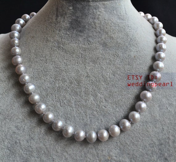 gray pearl necklaces