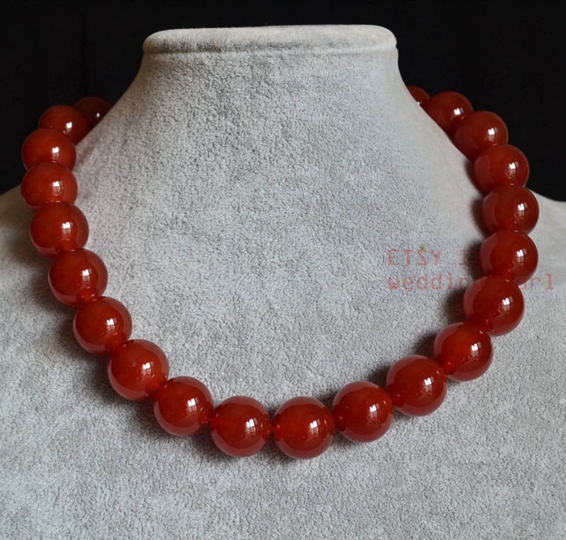 Red agate necklace Clearance