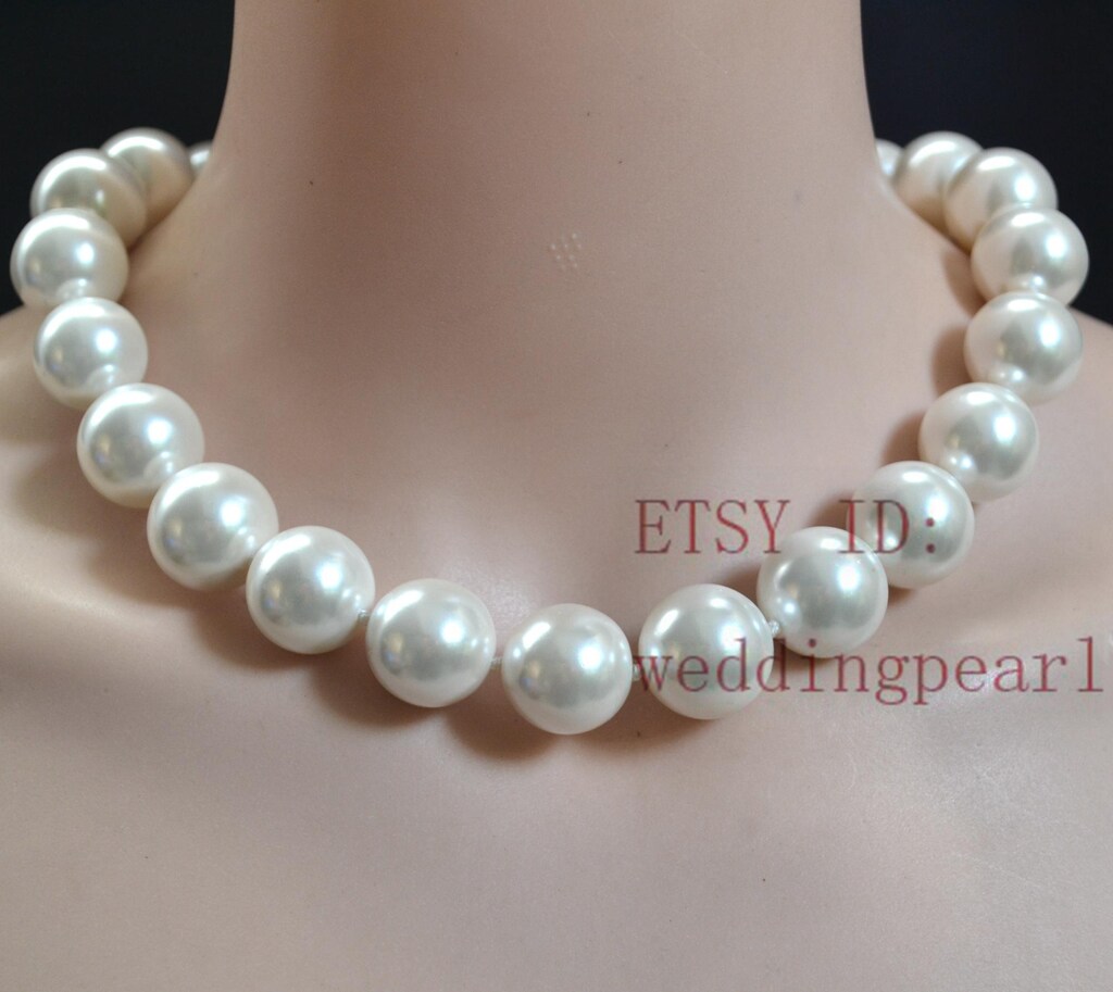 HUGE TOMATO Collana Lunga Di Perle Con Maglia Oro E Argento – 77 Cm, Elegante E Regolabile
