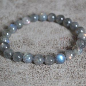 10-11mm natural gray moonstone bracelet, woman bracelet, elastic bracelet, gray beaded bracelet, stretch bracelet,man bracelet,yoga bracelet