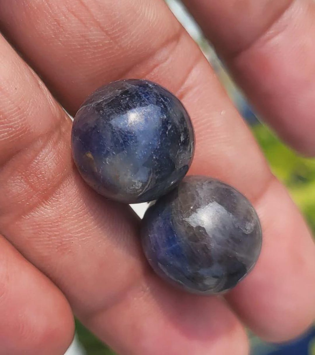 Natural Blue Sapphire Sphere, Healing Crystal (53 Carats) - Etsy