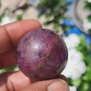 Natural Ruby Sphere-Ruby Gemstone Ball-Healing Sphere-Unique Crystal Gift-Decor 479cts