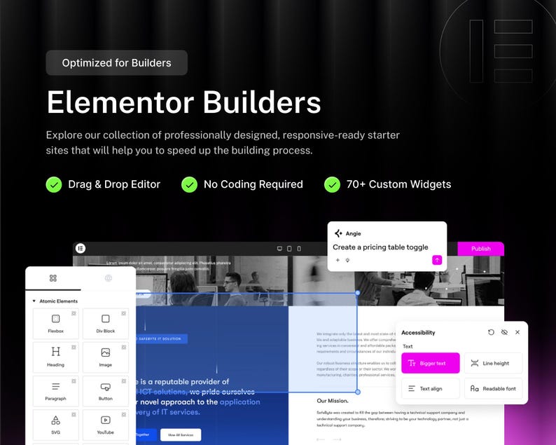 IT Solutions & Services WordPress Theme, Technology Company, Software Agency, Cyber Security, Elementor Template – Safebyte image 3