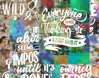 Set of 6 Wall Prints-Unframed-A2 size of inspirational thoughts