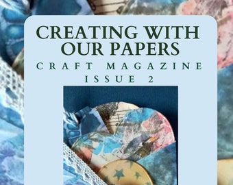 Creating with our papers - Craft magazine Issue 2- Making Pockets. Using our mixed media paper to make beautiful things.