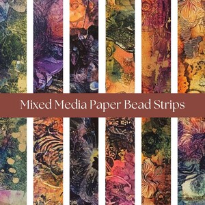 Tiras de cuentas de papel A4 Cuentas de bricolaje Cuentas de papel Crea tus propias cuentas Suministros para manualidades de bricolaje Estilo de técnica mixta