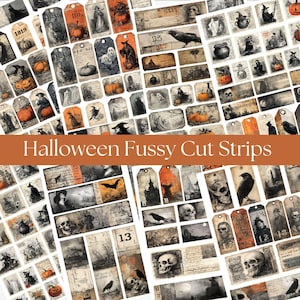 8.5 x 11 inches Halloween Fussy cuts ephemera fussy cut junk journal fussy cuts printable fussy cuts digital fussy cutting halloween