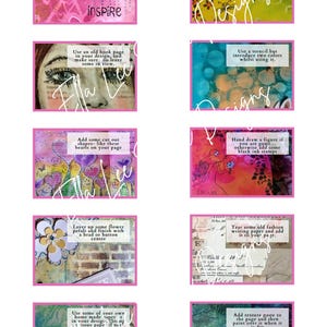 A4 Mixed Media 50 Prompt Cards- Fun Way to Keep Your Art Projects on ...