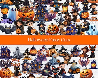 A4 Halloween junk journal paper Halloween printable Halloween patterns vintage Halloween prints Halloween fussy cuts Halloween fussy cutting
