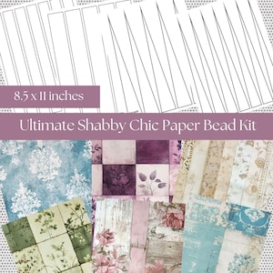 8.5 x 11 Paper Bead Making Made Easy Printable Paper & Templates for Creative Jewelry Projects. 2 bead styles 2 sizes. 6 design pages