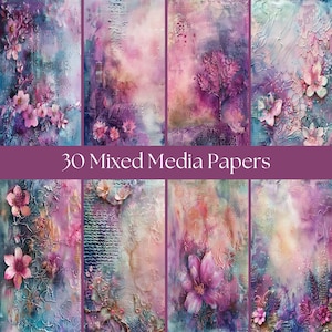 A4 Junk journal paper scrapbook paper digital junk journal papers for scrapbook junk journal kits mixed media junk journal