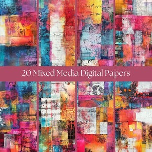 A4 Junk journal paper scrapbook paper digital junk journal papers for scrapbook junk journal kits mixed media junk journal