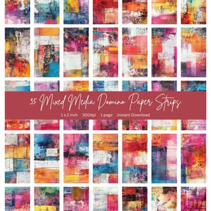 1 x 2 inch Dominos | 35 Mixed Media domino images | Scrapbooking, mixed media, junk journal, jewellery making great for mothers day gifts