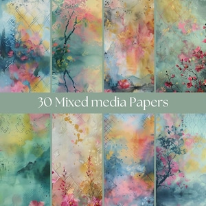 A4 Junk journal paper scrapbook paper digital junk journal papers for scrapbook junk journal kits mixed media junk journal
