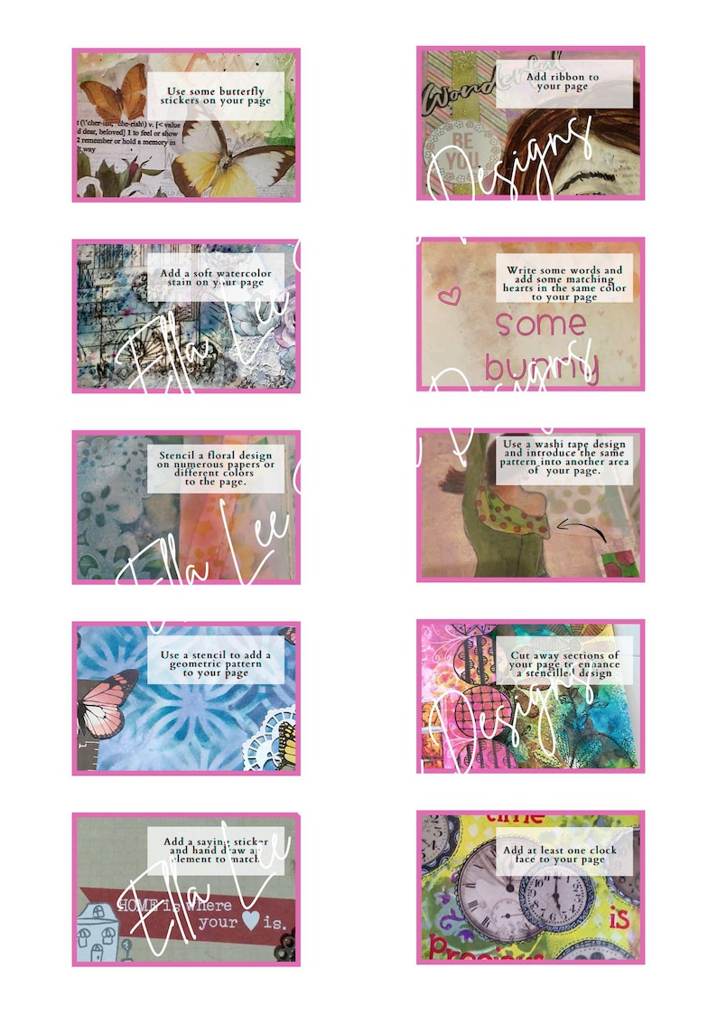 A4 Mixed Media 50 Prompt Cards- Fun Way to Keep Your Art Projects on ...