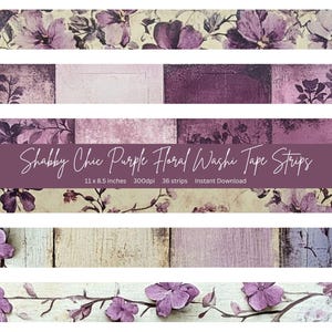 8.5 x 11 inch Collage ephemera kit collage printable collage junk journal collage kit collage scrapbooking floral washi tape strips