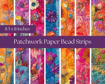 8,5 x 11 inch Papieren kralenstrips DIY kralen papieren kralen maak je eigen kralen DIY knutselspullen Patchwork-stijl kralenstrips