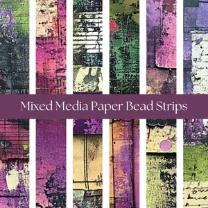 Tiras de cuentas de papel A4 Cuentas de bricolaje Cuentas de papel Crea tus propias cuentas Suministros para manualidades de bricolaje Estilo de técnica mixta