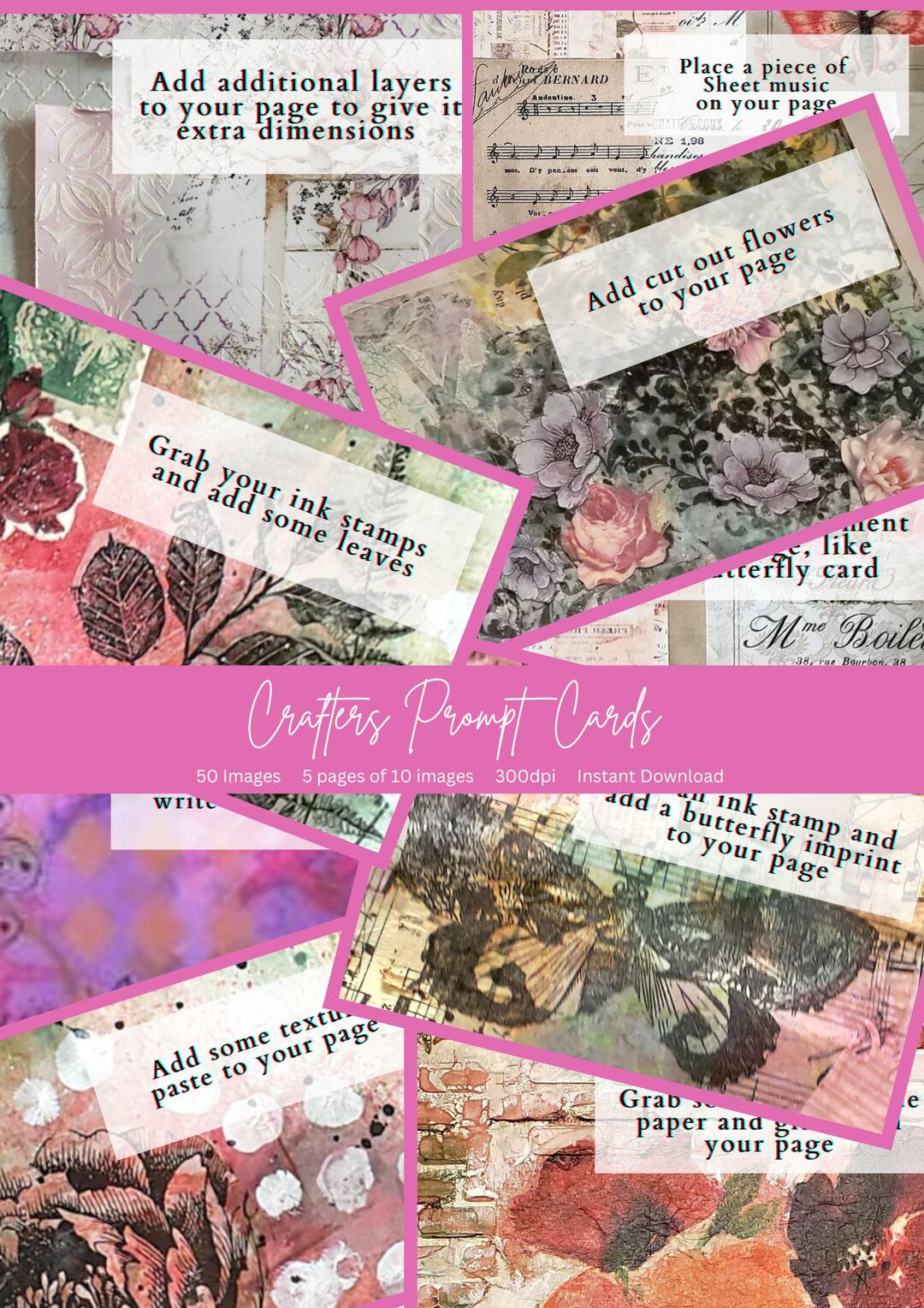 A4 Mixed Media 50 Prompt Cards- Fun Way to Keep Your Art Projects on ...