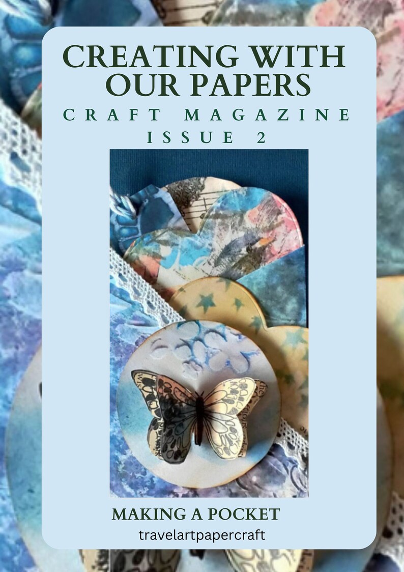 Creating with our papers Craft magazine Issue 2 Making Pockets. Using our mixed media paper to make beautiful things. image 1