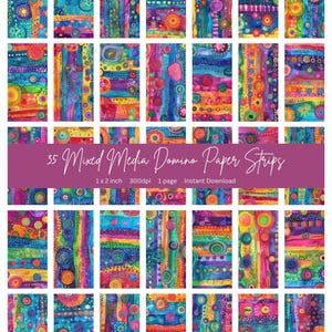 1 x 2 inch Dominos | 35 Mixed Media domino images | Scrapbooking, mixed media, junk journal, jewellery making great for mothers day gifts