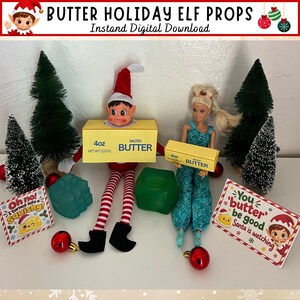 Weihnachtselfen-Requisiten zum Ausdrucken: Lustige, von Squishies inspirierte Weihnachtselfen-Idee, Weihnachtselfen-Aktivität, Sofortiger digitaler Download