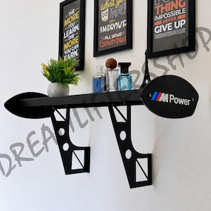 Custom M POWER Spoiler Shelf – Wall Mounted Race Car Decoration