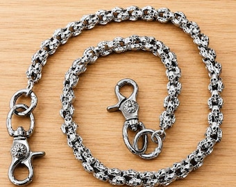 Silver Wallet Chain With Clasp - Etsy