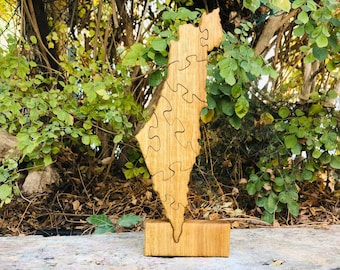 Unique Israel Map Puzzle - Educational Wooden Jigsaw, Interactive Geography Game, Cultural Learning Toy