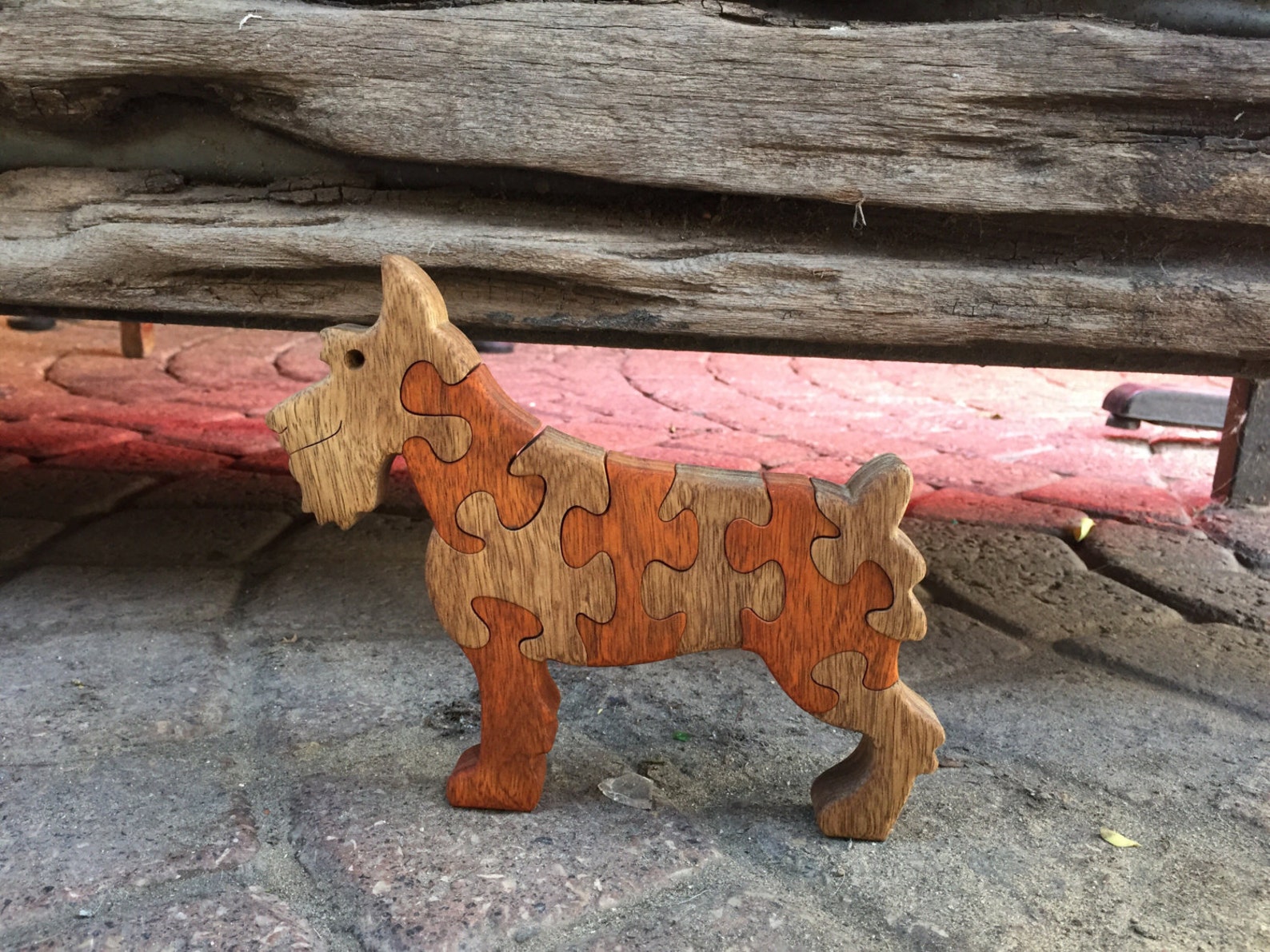 Wooden Dog Puzzle Wooden Scotish Terrier Puzzle Quality Wood Etsy
