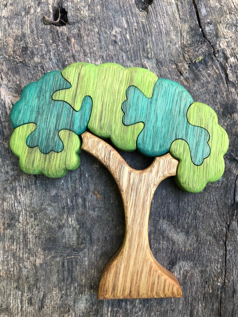 Vibrant Tree of Life Puzzle Eco-Chic Wooden Jigsaw, Interactive Family Game, Nature-Inspired Gift image 4