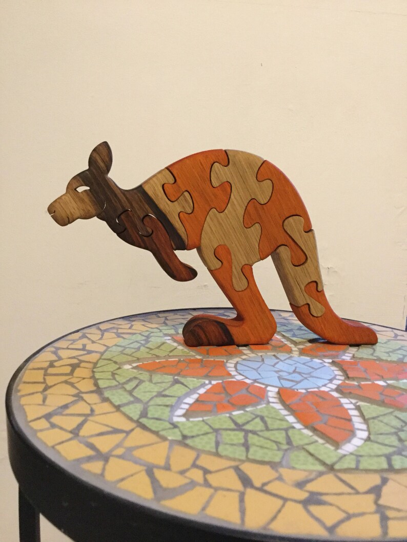 Wooden Kangaroo Puzzle Australian Animal Quality Wood Toys. Etsy