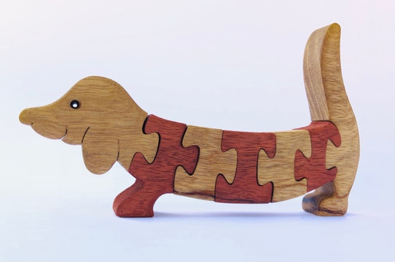 Wooden Puzzle Gift for Kids Wooden Toys Wooden Dog Puzzle