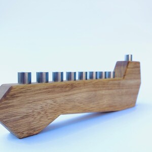 Handcrafted Wooden Hanukkiah - Elegant Menorah - Hanukkah Decor - Traditional Jewish Gift - Holiday Centerpiece