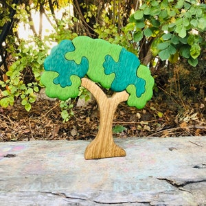 Vibrant Tree of Life Puzzle Eco-Chic Wooden Jigsaw, Interactive Family Game, Nature-Inspired Gift image 8