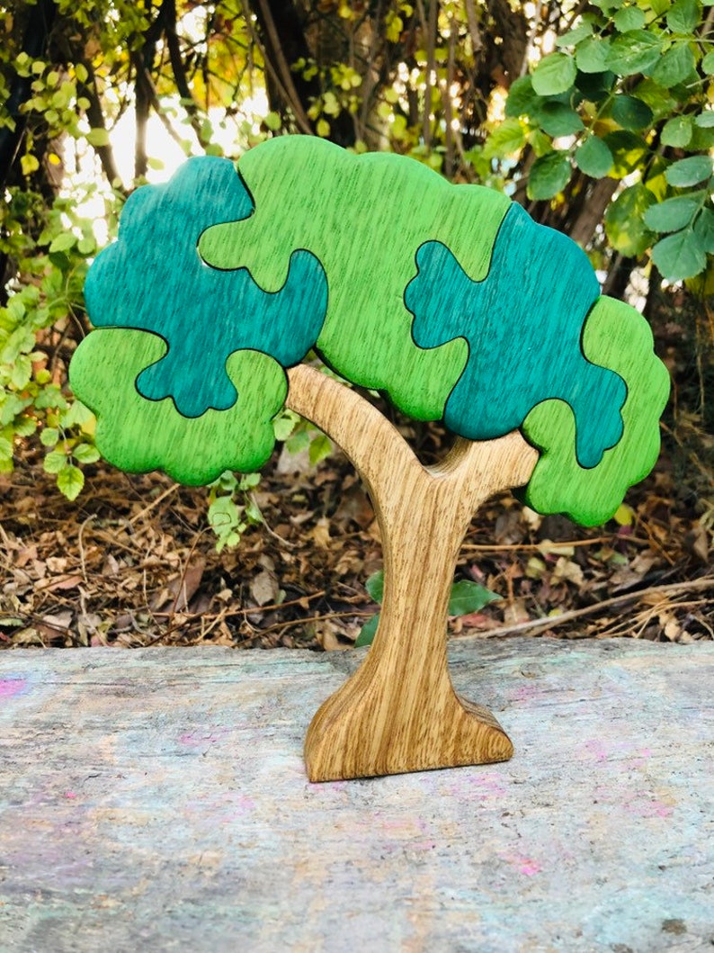 Vibrant Tree of Life Puzzle Eco-Chic Wooden Jigsaw, Interactive Family Game, Nature-Inspired Gift image 9