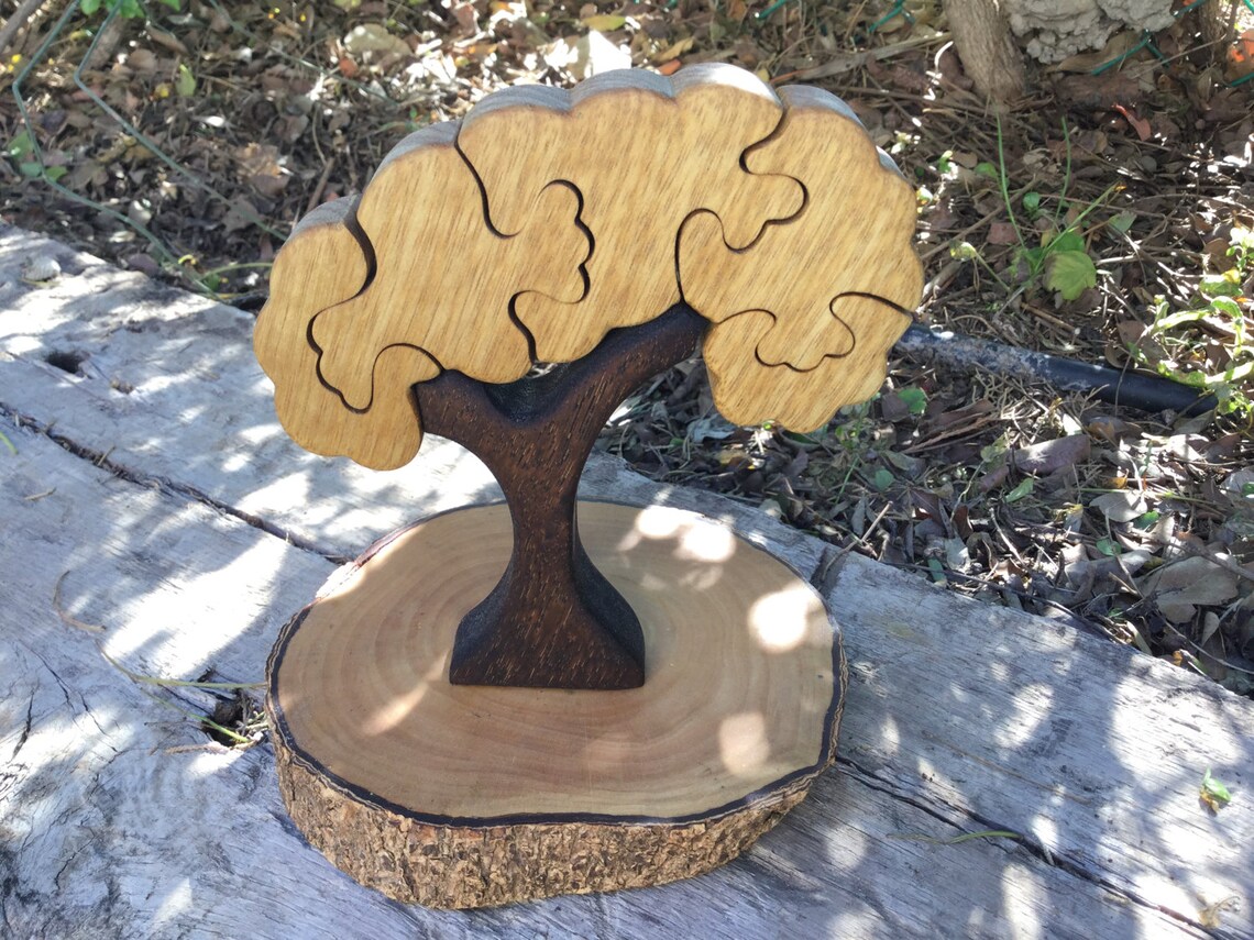 Wooden Tree puzzle Gift for kids and adults. Etsy